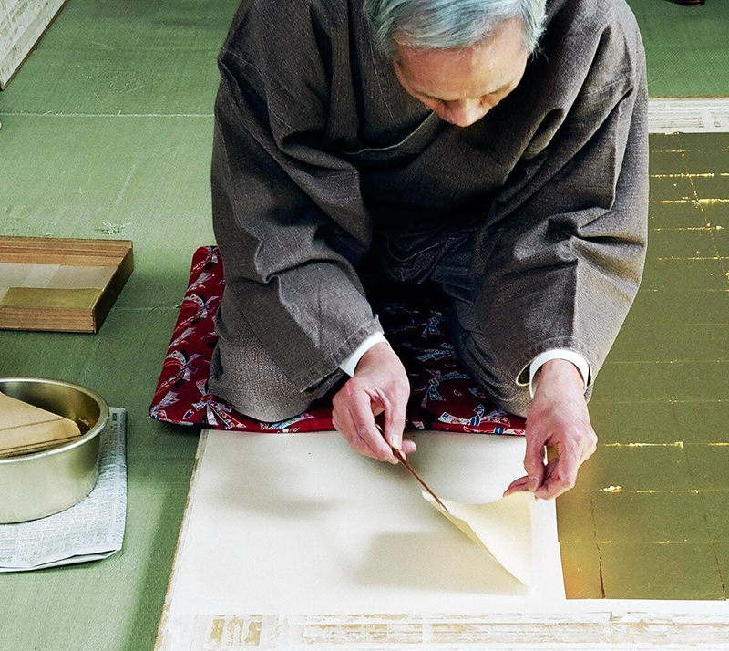 寺院の金紙張り 表具 京都